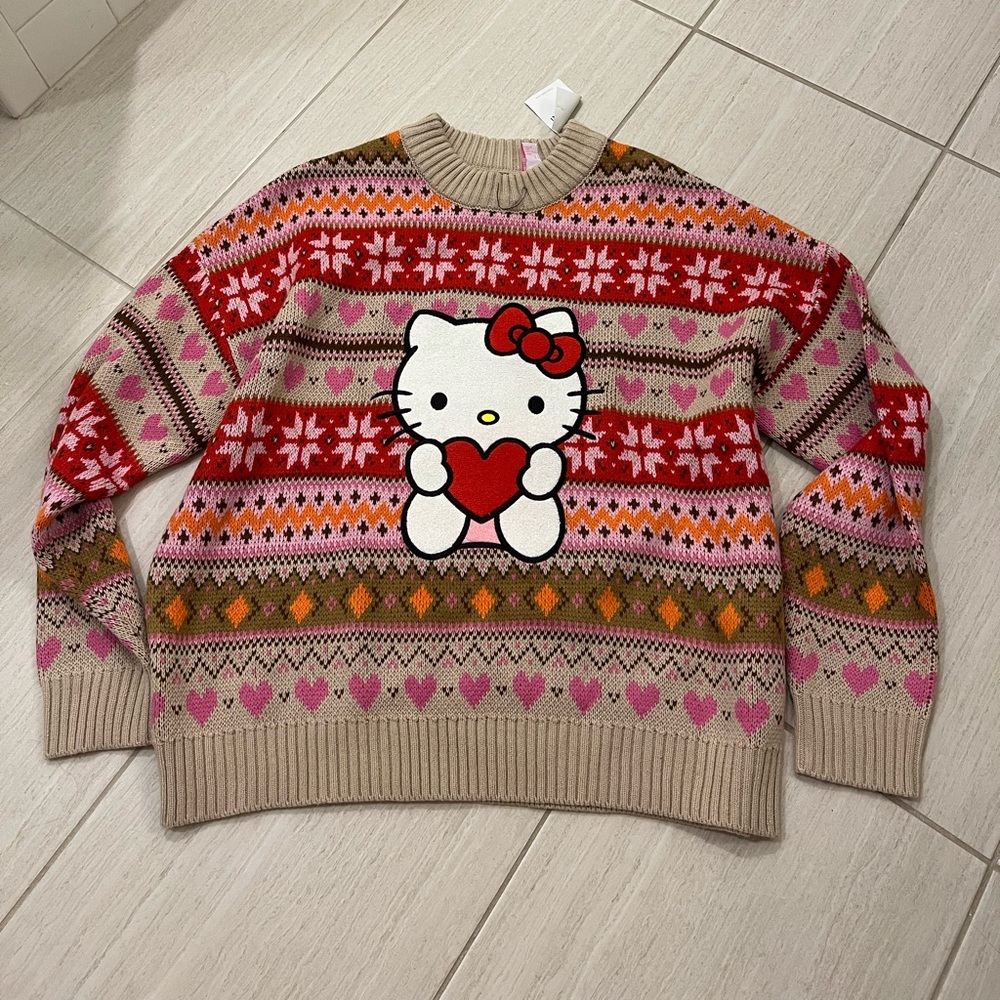 Hello kitty fair isle sweater